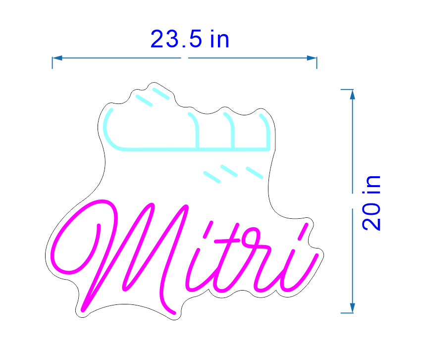 Mitri Neon Sign